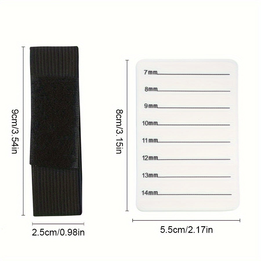 1pc Acrylic Eyelash Extension Organizer, False Lash Stand Tile Palette, Lash Holder with Belt Graft Scale Tools, Alcohol-Free, Formaldehyde-Free, No Power Required, Battery Not Included, Beauty & Personal Care Accessories